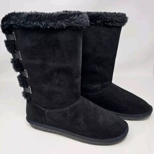 Sugar NEW Panthea Black Microsuede Boots Size 7 M